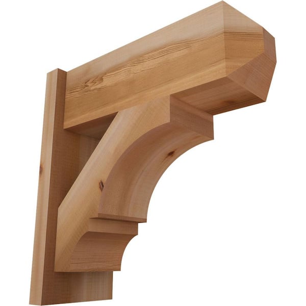 Ekena Millwork 8 in. x 20 in. x 20 in. Western Red Cedar Balboa Craftsman Smooth Outlooker