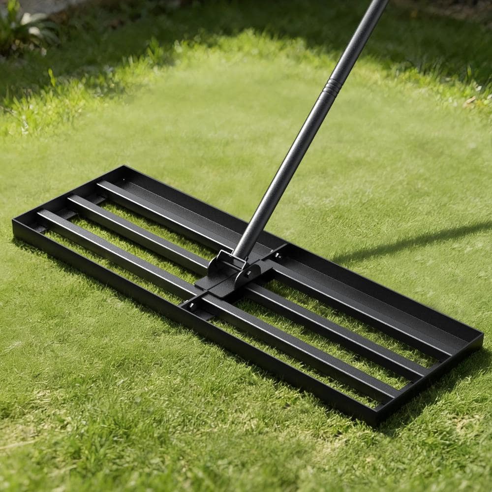 30 x 10 in. Lawn Leveling Rake with Adjustable 47-77 in. Handle and 180-Degree Rotating Head Black 1 Piece price history on PriceWatchPro