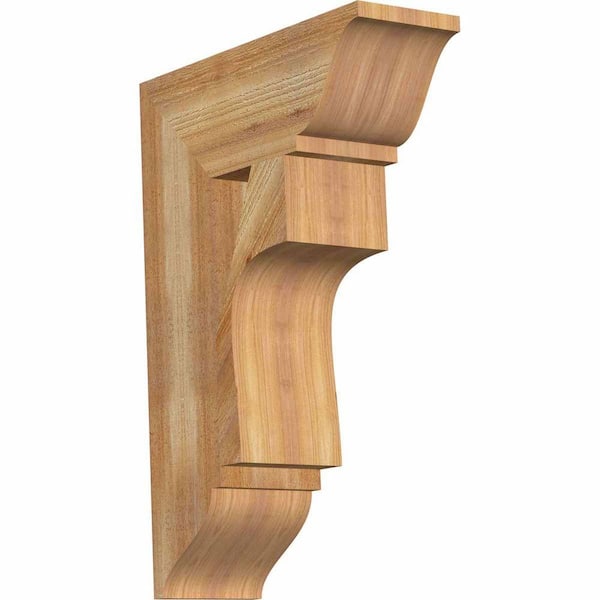 Ekena Millwork 6 in. x 26 in. x 18 in. Western Red Cedar Westlake Traditional Rough Sawn Bracket