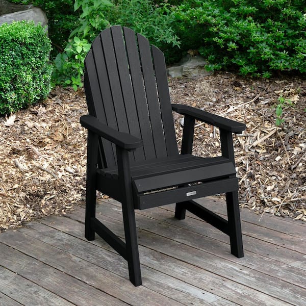 Highwood Hamilton Black Recycled Plastic Outdoor Dining Chair