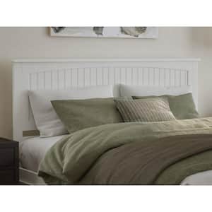 Nantucket White King Solid Wood Universal Headboard with Attachable Turbo Device Charger