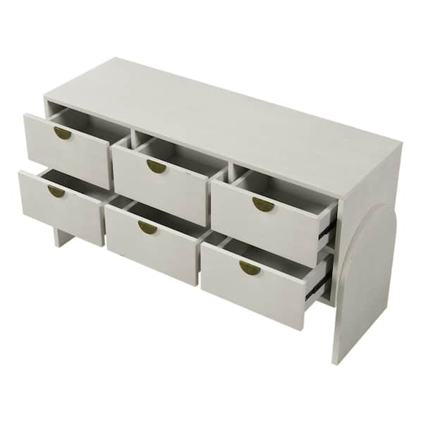 Unbranded 50.8 in. W x 17 in. D x 28 in. H Bathroom White Linen Cabinet