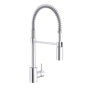 The Foodie Single Handle Pre-Rinse Kitchen Faucet with Spring Spout 1.75 GPM in Chrome