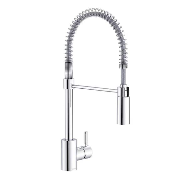 Gerber The Foodie Single Handle Pre-Rinse Kitchen Faucet with Spring Spout 1.75 GPM in Chrome