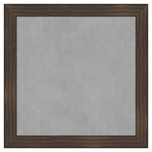 Woodgrain Stripe Chocolate 14 in. x 14 in Framed Magnetic Board