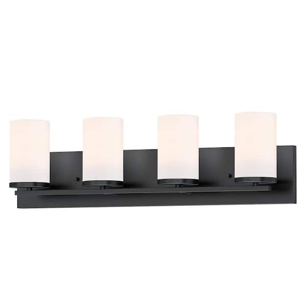 Maxim Lighting Lateral 33.5 in. 4-Light Black Bath Vanity Light