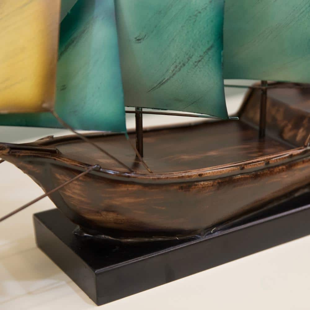 Colorful Nautical Metal Sailboat Desktop Decoration