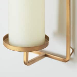 Gold Metal Wall Sconce Candle Holder (Set of 2)