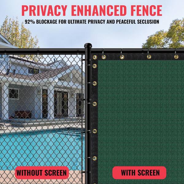 SEALTECH 8-ft H x 15-ft W Brown Non-Recycled Polypropylene Chain Link Fence Screen