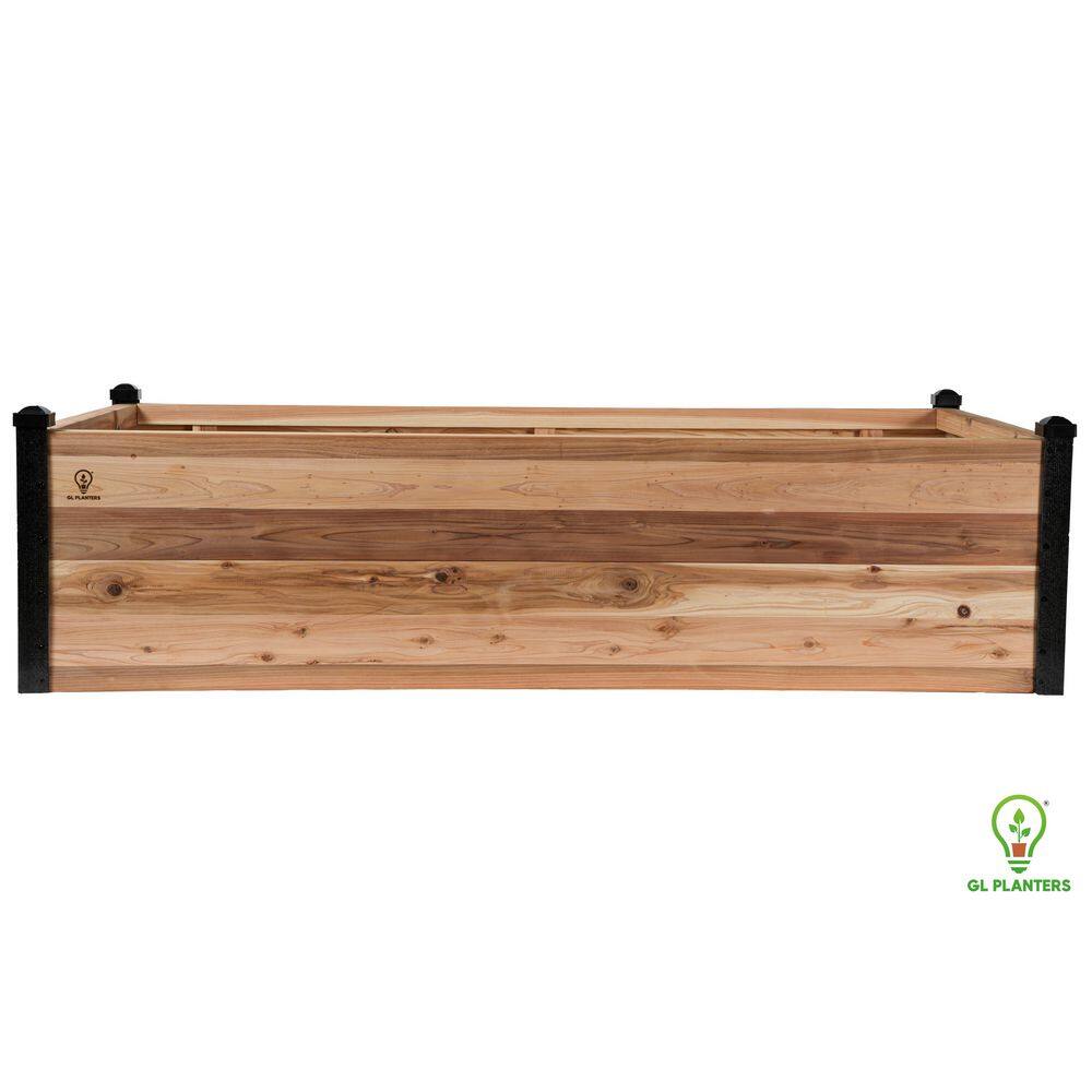 72 in. x 36 in. x 18 in. Raised Elevated Natural Cedar Wood Garden Bed Planter GFRP Corners High Quality Heavy Duty price history on PriceWatchPro