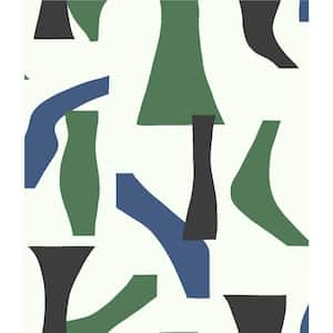 Modernist Green/Blue Paper Peelable Roll (Covers 34.17 sq. ft.)