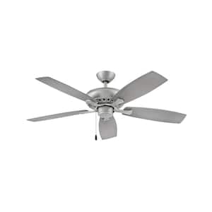 HIGHLAND WET 52 in. Indoor/Outdoor Brushed Nickel Ceiling Fan Pull Chain