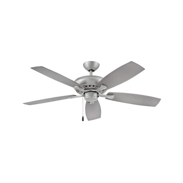 HINKLEY HIGHLAND WET 52 in. Indoor/Outdoor Brushed Nickel Ceiling Fan Pull Chain