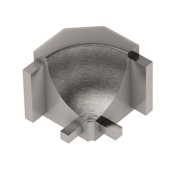 Schluter Dilex-AHK Brushed Nickel Anodized Aluminum 1/2 in. x 1 in. Metal 90 Degree Inside Corner