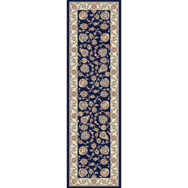 Judith Blue/Ivory 2 ft. x 11 ft. Indoor Runner Rug