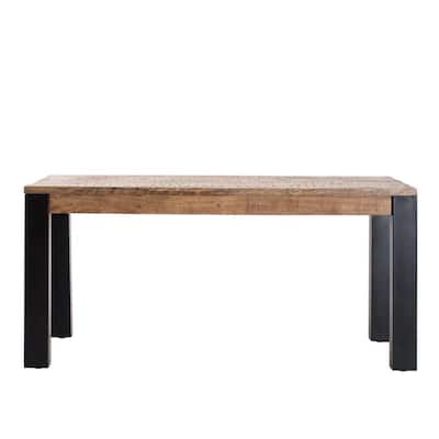 Stafford Black and Natural Mango Wood Dining Table