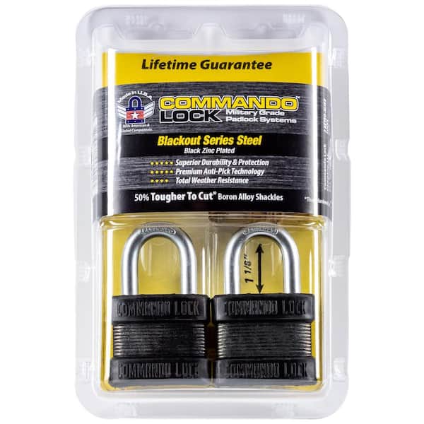 Commando Strong Cable Lock, Cooler Lock, 2 Blackout Highly Secure  Military-Grade