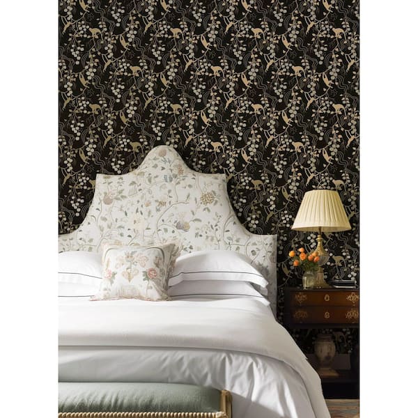 Linden Black Jungle Canopy Wallpaper