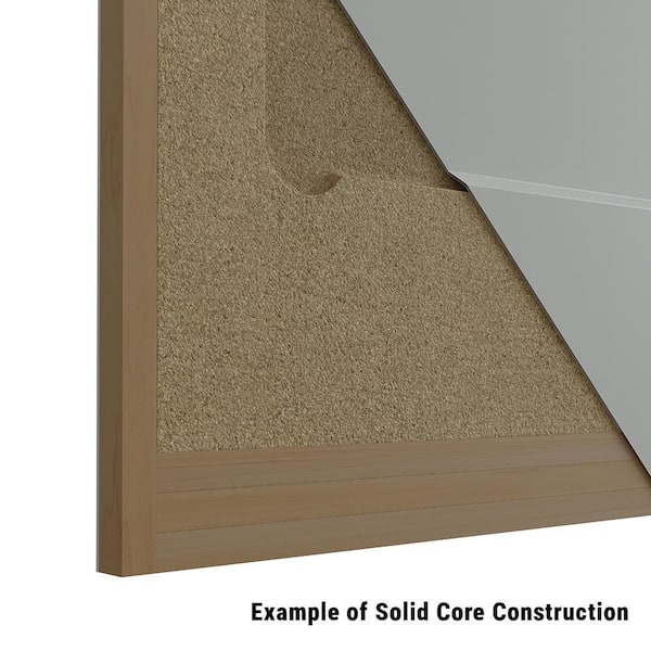 24 in. x 80 in. 2-Panel Logan Left-Hand Solid Core Ultra-Pure White Molded Composite Single Prehung Interior Door