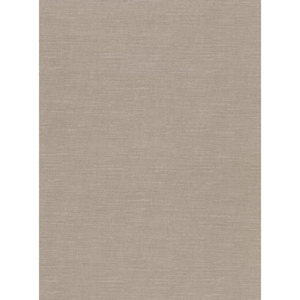 Warner Parker Light Brown Faux Linen Light Brown Vinyl Strippable Roll (Covers 60.8 sq. ft.)