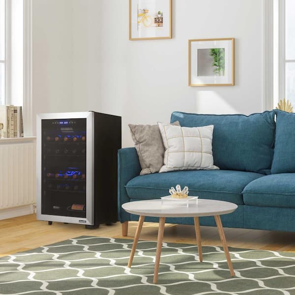 Dual Zone19 in. 28-bottle Freestanding Compressor Wine Fridge