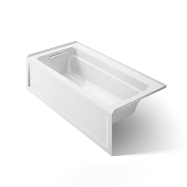 Archer 66 in. x 32 in. Soaking Bathtub with Left-Hand Drain in White