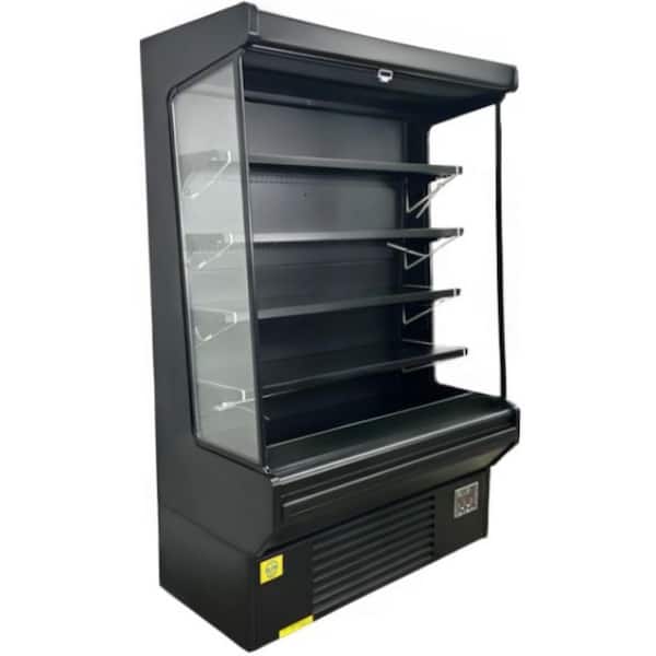 52 in. 32.5 cu. ft. Auto/Cycle Defrost Commercial NSF Vertical Open Air Display Merchandisers EF57 in Black