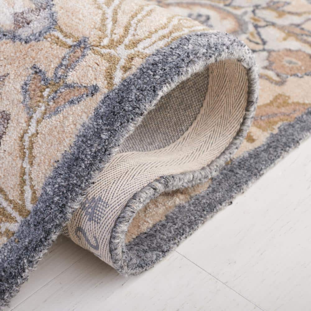 Bella Beige Hand-Tufted Wool Square Area Rug
