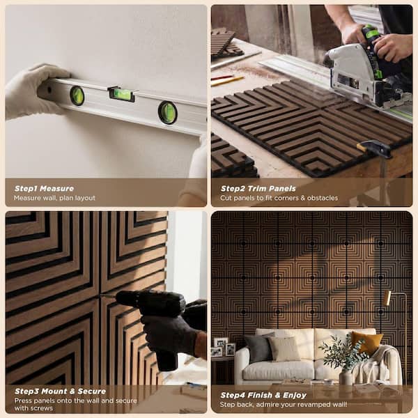 ASOLO/Parete　Nord　GV/新品未使用品/27㎝JP Mlfortlife Oak 0.7 in. x 1.97 ft. x 1.97 ft. Geometric Acoustic