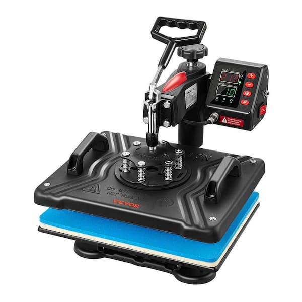 Heat Press 5 in 1 Heat Press Machine 12x15 Clamshell Sublimation Transfer Printer 900W Vinyl Heat Press
