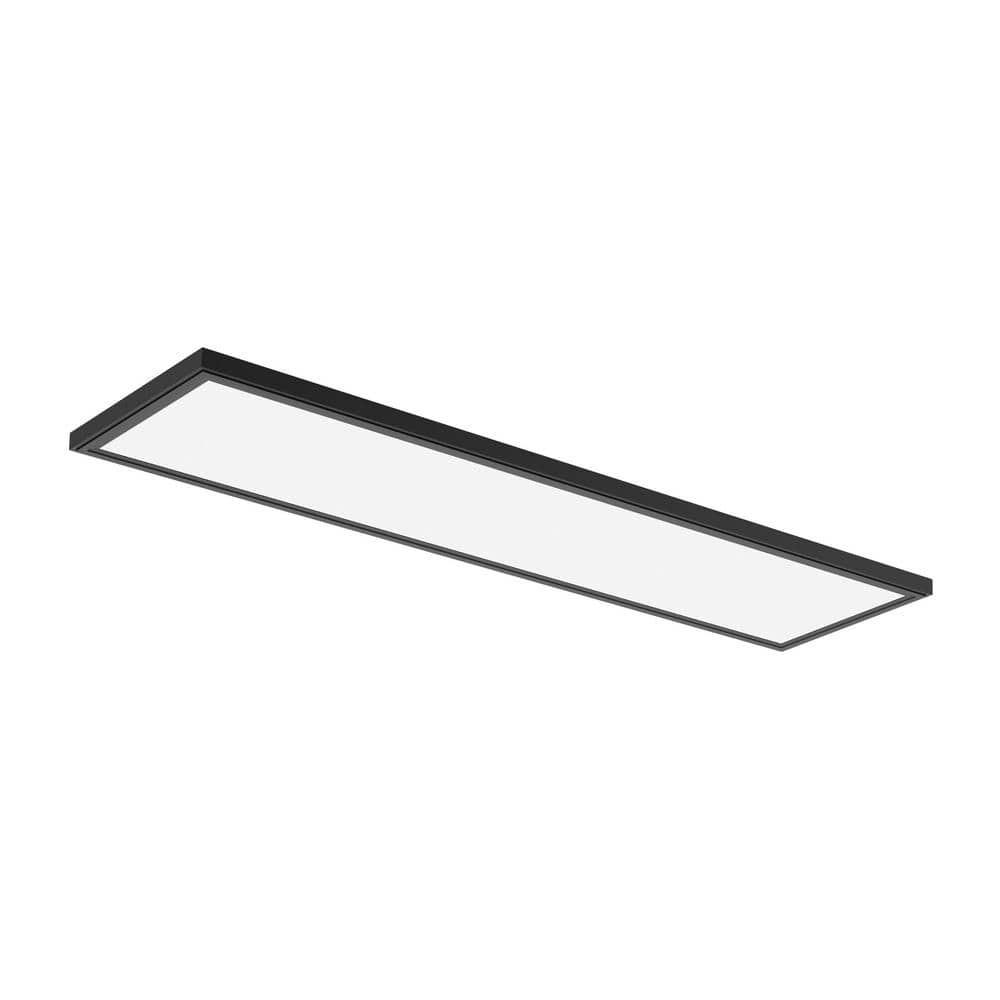 Black Aluminum 48" Rectangular LED Ceiling Light