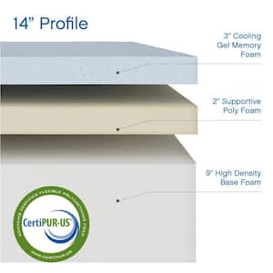 Ultimate Cal King-Size 14 in. Gel Memory Foam Mattress