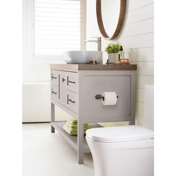 St. Vincent 7-13/16 in. (198 mm) L Single Post Toilet Paper Holder in Oil Rubbed Bronze