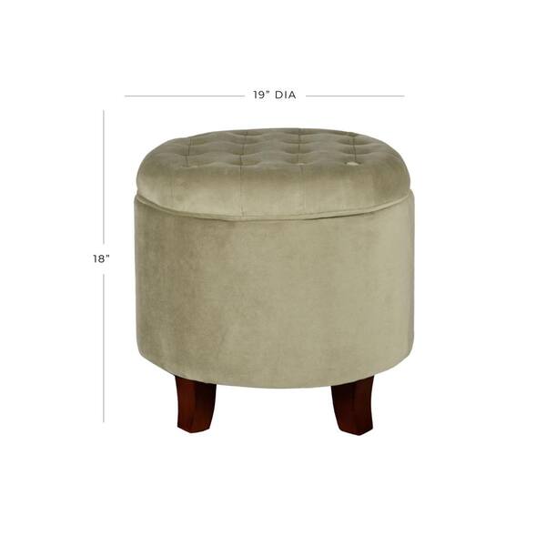 Velvet Footrest Stool Ottoman Round Modern Upholstered Vanity Footstoo –  Joanna Home