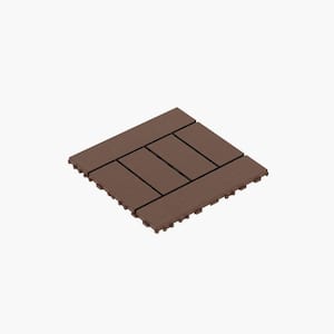 1ft. x 1ft. Quick Deck Polypropylene Interlocking Deck Tile in Brown-4 (44 sq. ft. per Box)