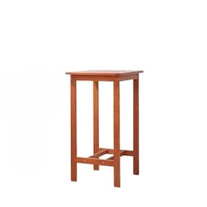 Stylish & Modern Design Square Hand-Scraped Wood Outdoor Side Table, Stable & Sturdy w/High Quality Solid Wood in Teak