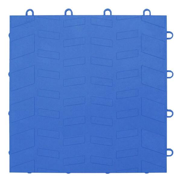 MotorMat Tread Bright-Blue 12 in. x 12 in. Garage Tile (40-Case)