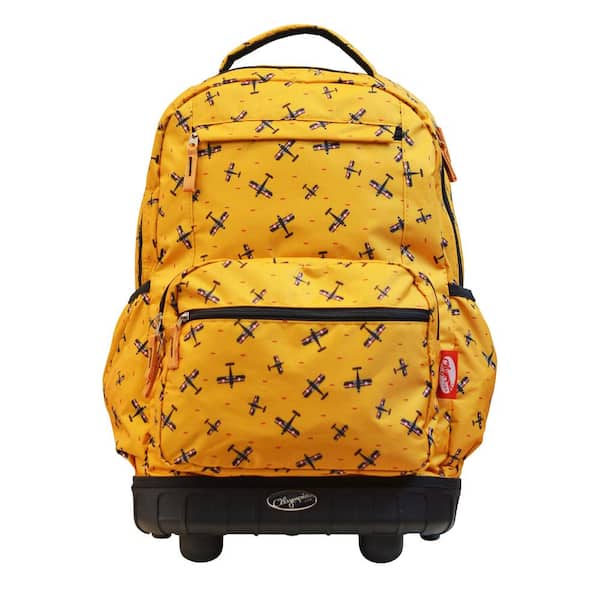 Olympia USA Melody 19 in. Yellow Rolling Backpack