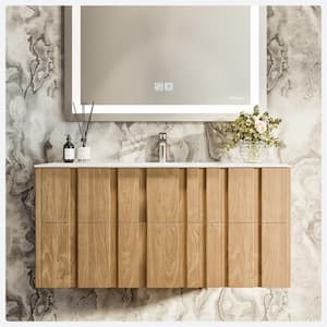 Sonoma Solid Teak 84 in. W x 22 in. D Double Sink Bathroom Vanity with  Countertop