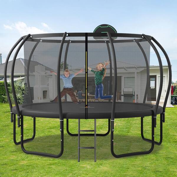 Tatayosi 12 ft. Outdoor Balance Training Trampoline for Kids with 