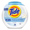 Tide Coldwater Clean Free and Gentle Laundry Detergent Pods, 76-Count