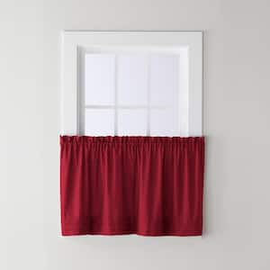 Holden Garnett Polyester Rod Pocket Tier Curtain - 57 in. W x 45 in. L