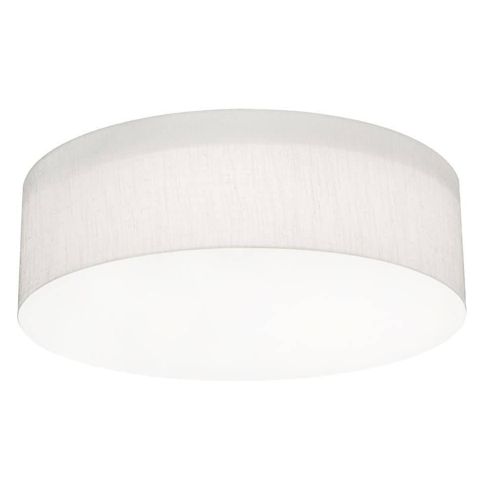 Afx Anton 5.5 In. 3-light Linen White Flush Mount Anf1524mb-lw - The 