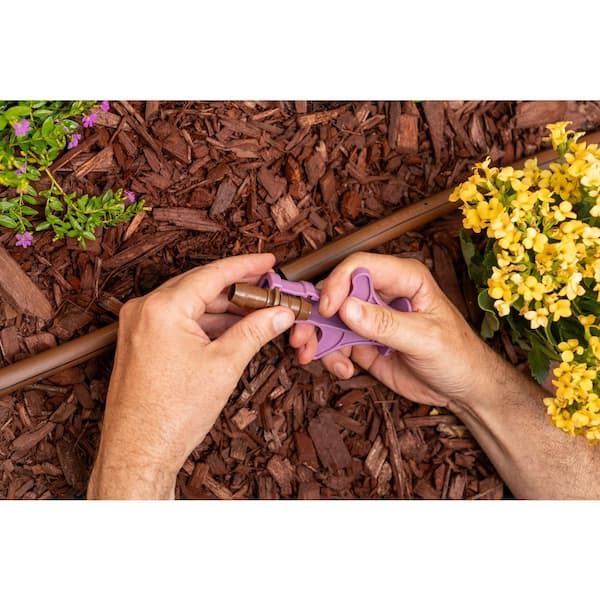 1/2 in. Barbed Couplings for Drip Tubing, Brown (4-Pack)