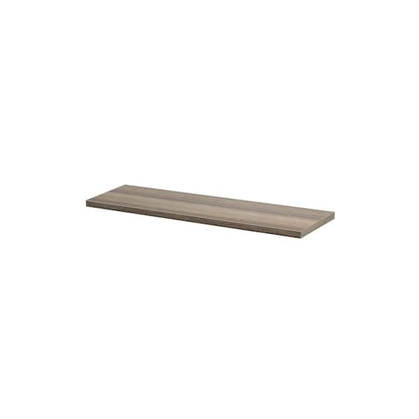 Dolle LITE 31.5 in. W x 7.9 in. D x 7.9 in. x 0.75 in. Driftwood Decorative Wall Shelf without Brackets