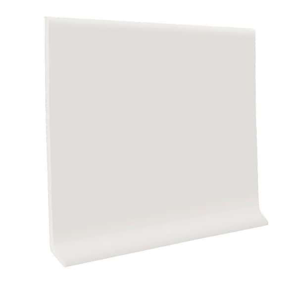 Unbranded 700 Series White 4 in. x 1/8 in. x 48 in. Thermoplastic Rubber Wall Cove Base (30-Pieces)