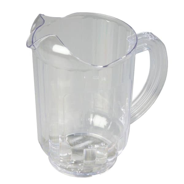 Versapour 60 oz., 8.25 in. Tall Polycarbonate Pitcher with Flat Window for Imprinting in Clear (Case of 6)