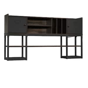 Foundry Road 72.047 in. W Desk Hutch with Storage Options and Metal Frame