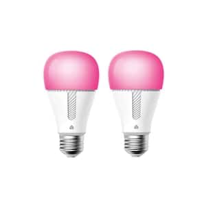 60W A19 1000L Color Changing Dimmable Smart Wi-Fi Light Bulb Compatible with Alexa and Google Home, 6500K - (2-Pack)