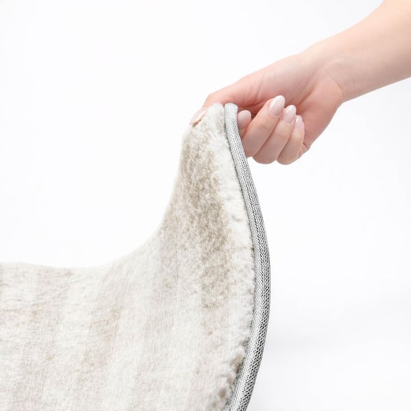 Dream Shag Premium Machine Washable Abstract ADS528 Ivory 5 ft. x 7 ft. 6 in. Area Rug